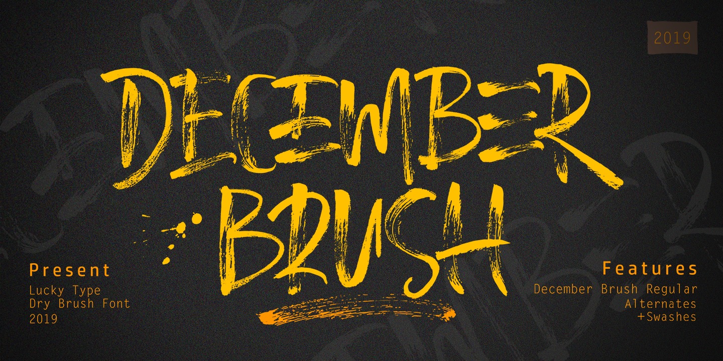 Пример шрифта December Brush #1